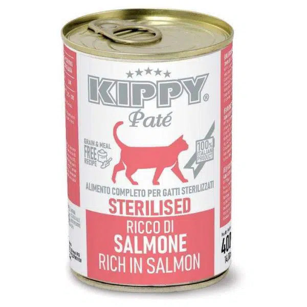 BOITE KIPPY CAT STERILISE PATE SAUMON 400gr