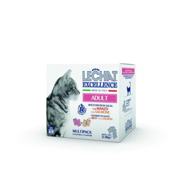 LECHAT MULTIBOX BEEF/SALMON 12x100gr