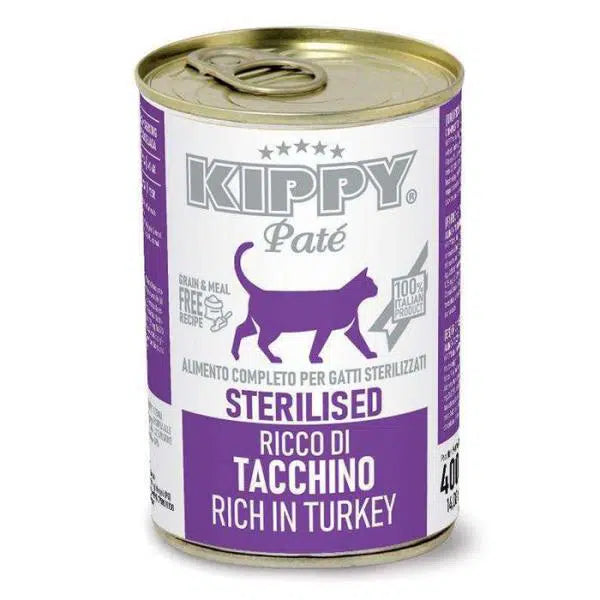 BOITE KIPPY CAT PATE STERILISE DINDE 400 GR