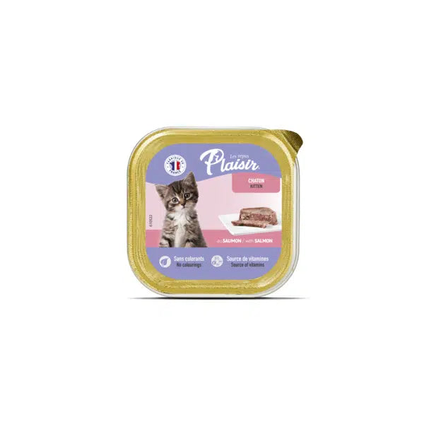 PLAISIR barquette KITTEN SAUMON 100gr