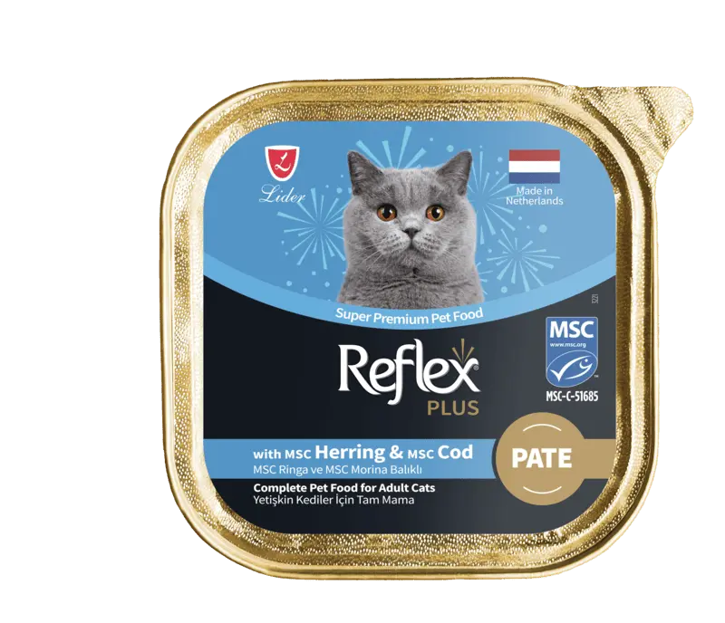 Reflex Plus Barquette Pâté Adult Cat With Herring And Cod - 85 g