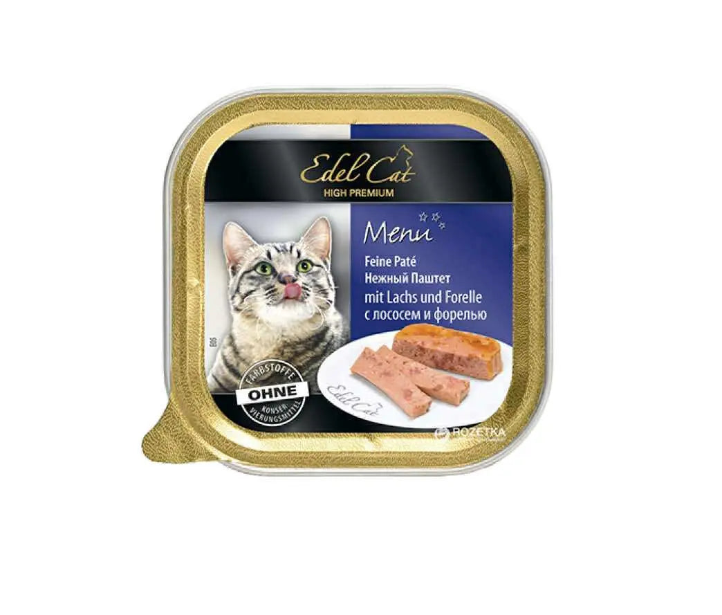 BARQUETTE EDEL CAT - AU SAUMON ET TRUITE 100 Gr