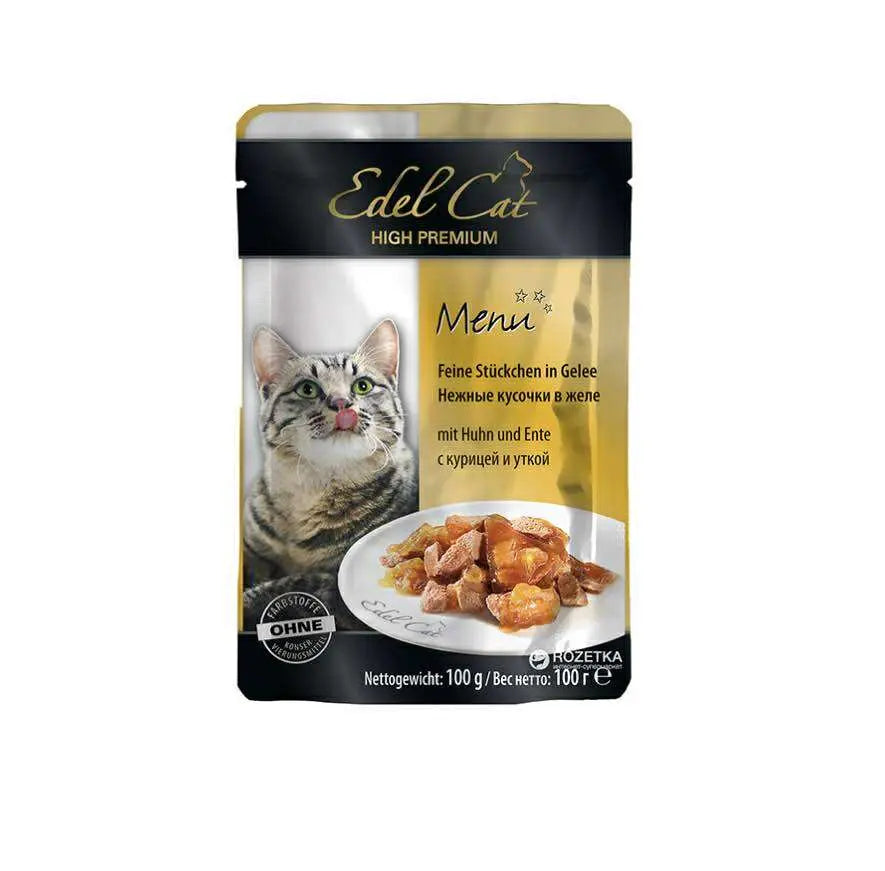 POCHON EDEL CAT GELEE - POULET ET CANARD 100Gr