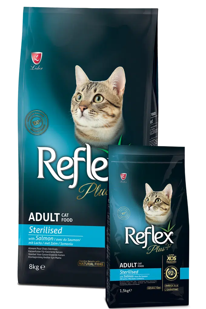 REFLEX PLUS STERILISED au saumon 1.5kg/15kg