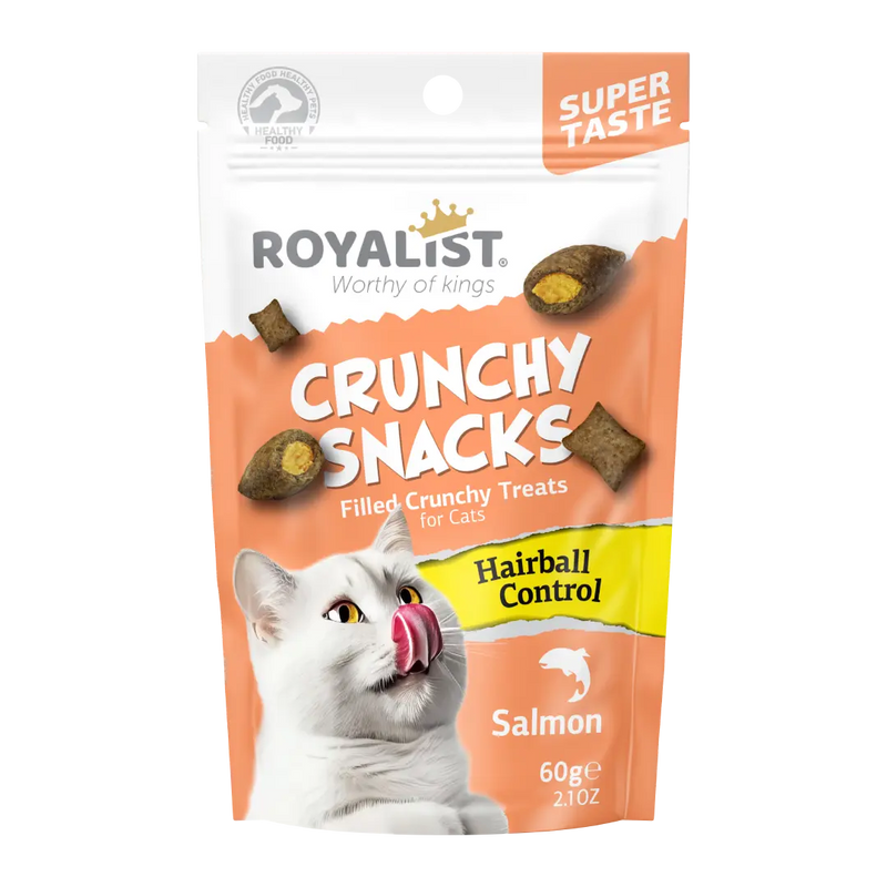 ROYALIST cat Crunchy Snacks Salmon Hairball Controll 60gr