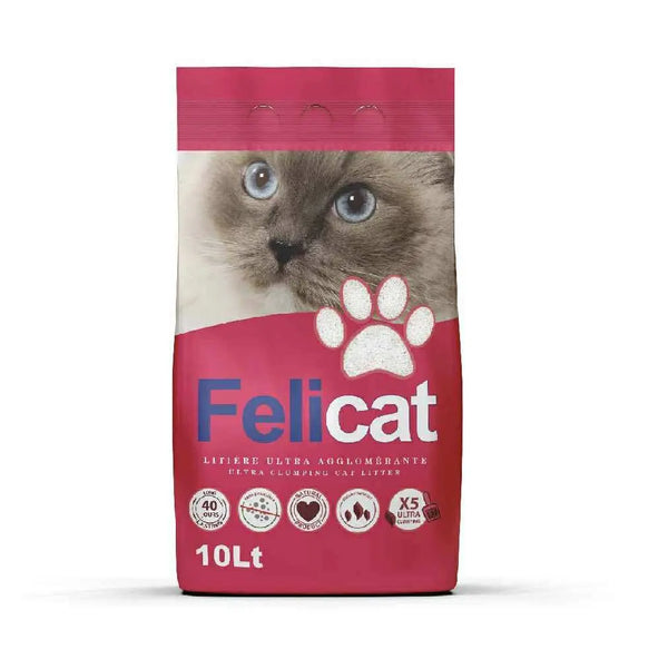 LITIERE FELICAT AGGLOMERANTE SUPER WHITE 10L