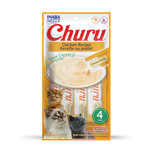 INABA CHURU CREAMY SNACK CHICKEN RECIPE 4*14gr
