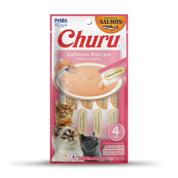 INABA CHURU CREAMY SNACK SALMON RECIPE 4*14gr