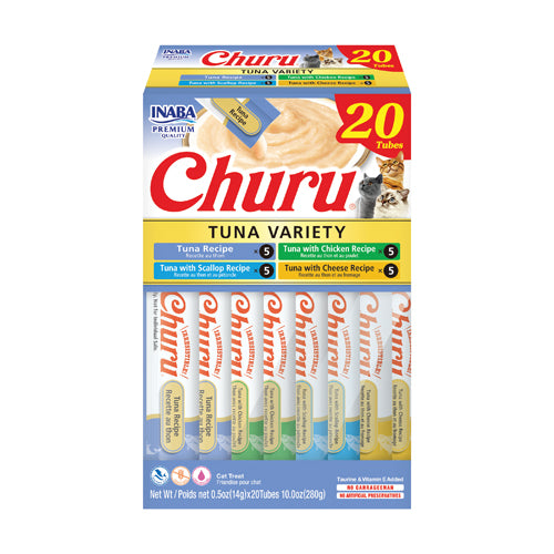 INABA CHURU CREAMY SNACK TUNA VARIETY BOX  20*14gr