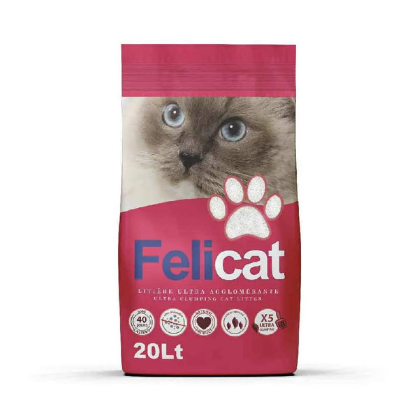 LITIERE FELICAT AGGLOMERANTE SUPER WHITE 20L