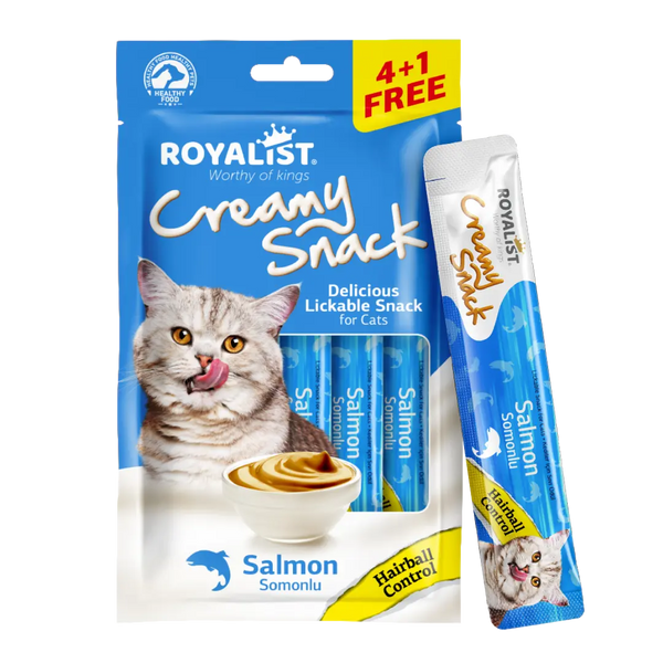 ROYALIST cat Creamy Snack Salmon Hairball Control 5*15gr