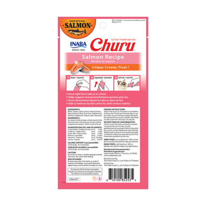INABA CHURU CREAMY SNACK SALMON RECIPE 4*14gr