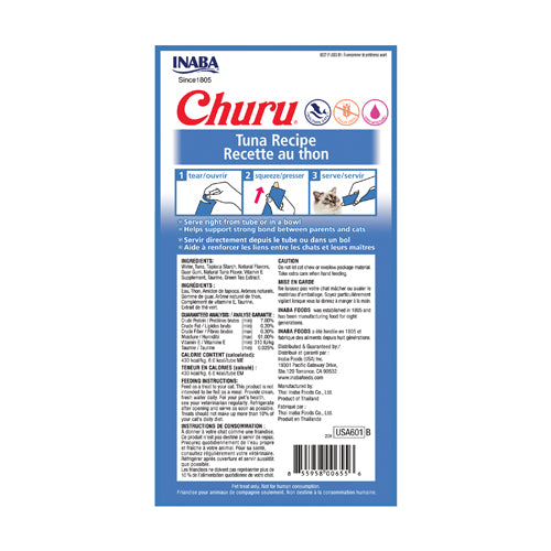 CHURU INABA CREAMY SNACK TUNA RECIPE 4*14gr