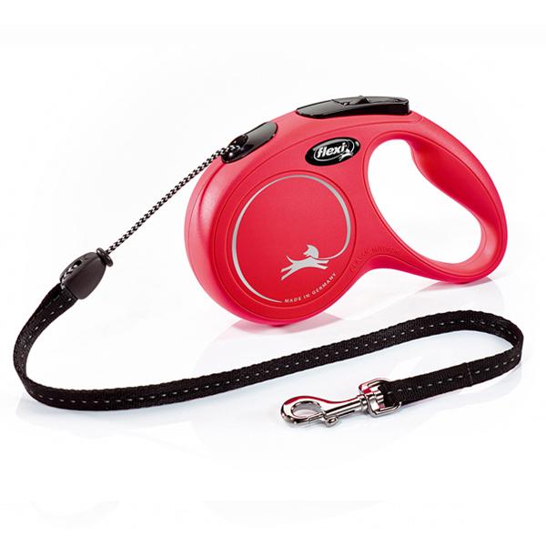 LAISSE FLEXI NEW CLASSIC TAPE L 50KG 5mètres ROUGE
