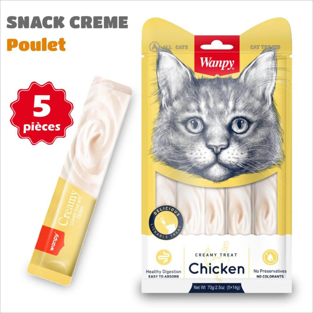 WANPY FRIANDISE LIQUIDE CHAT (5x14g) - poulet
