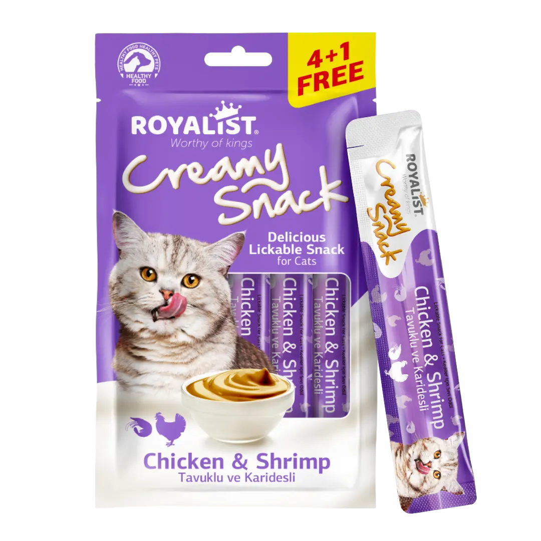 ROYALIST cat Creamy Snack Chicken & Shrimp 5*15gr