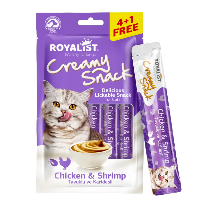 ROYALIST cat Creamy Snack Chicken & Shrimp 5*15gr