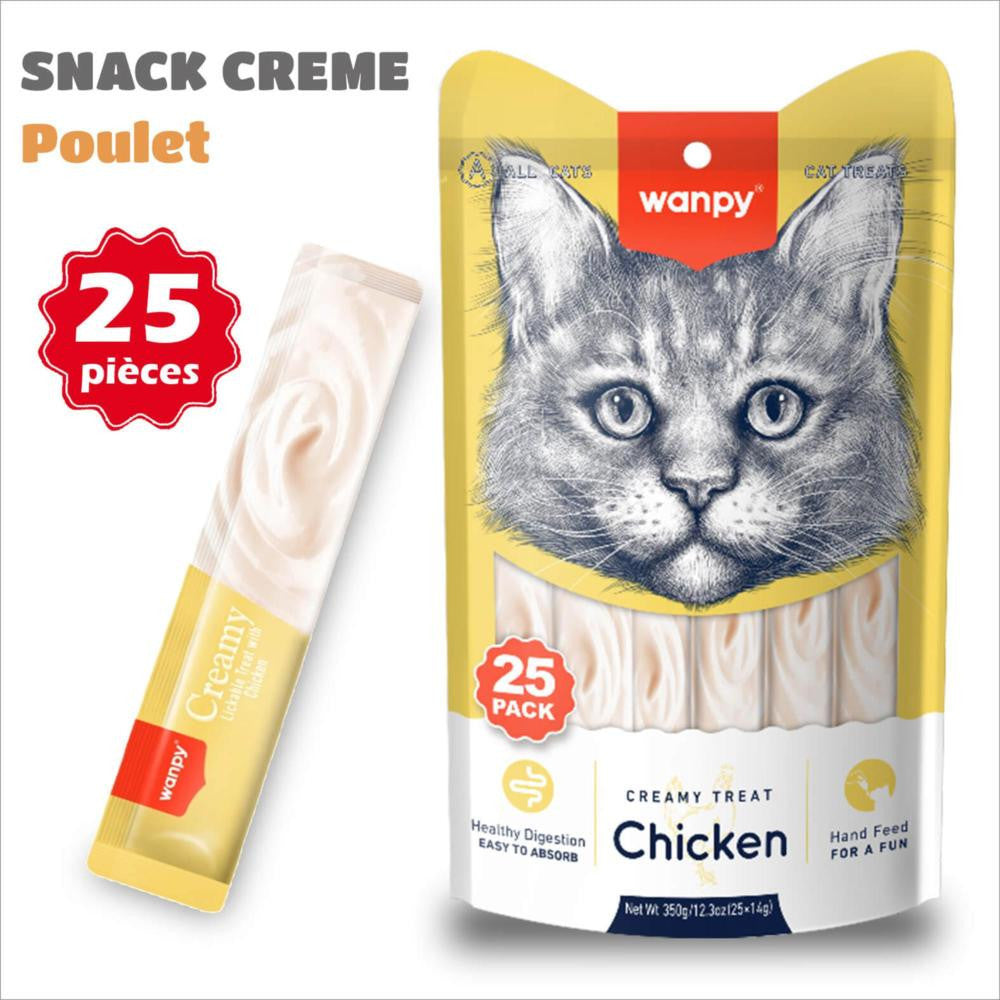 WANPY FRIANDISE LIQUIDE CHAT (25x14g) - poulet