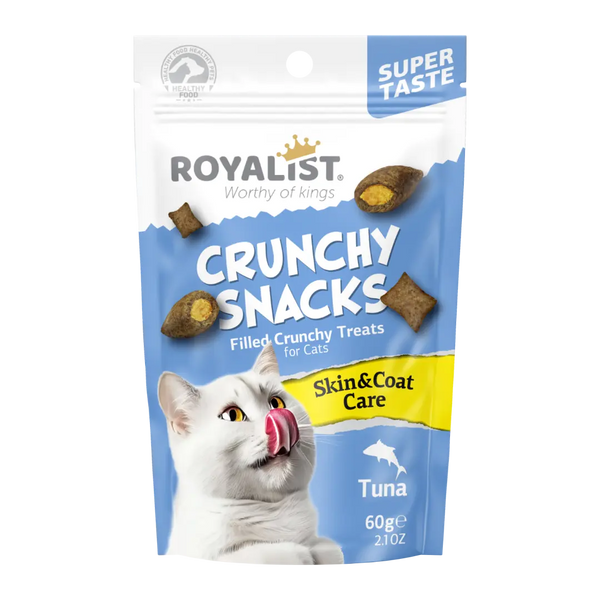 ROYALIST cat Crunchy Snacks Tuna Skin & Coat Care 60gr
