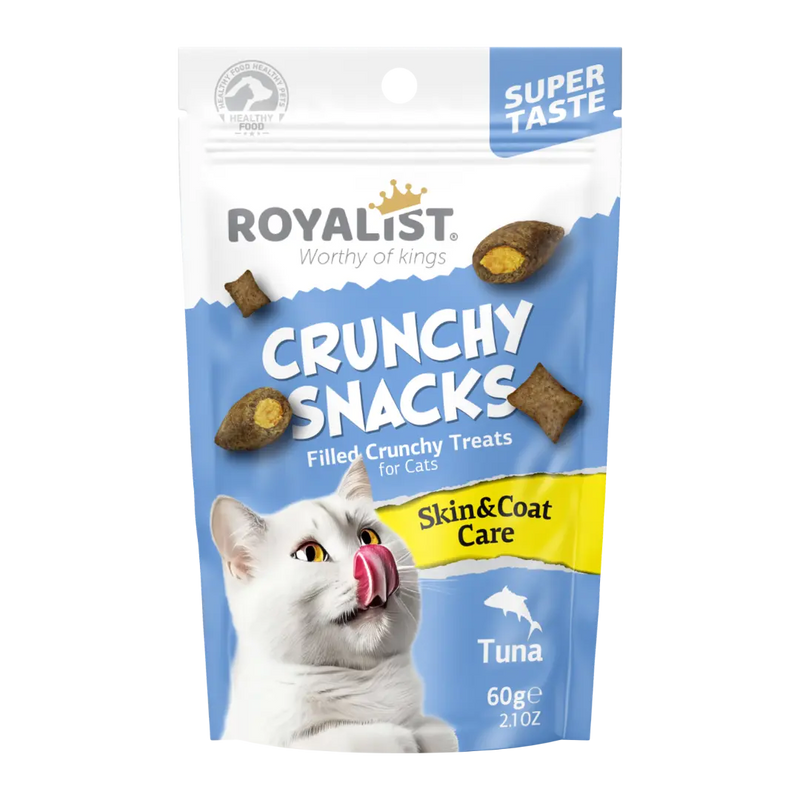 ROYALIST cat Crunchy Snacks Tuna Skin & Coat Care 60gr