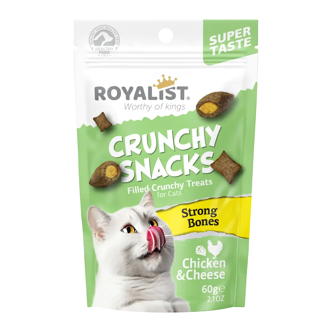 ROYALIST cat Crunchy Snacks Chicken & Cheese Strong Bones 60gr
