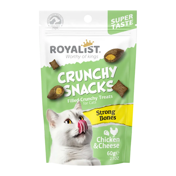 ROYALIST cat Crunchy Snacks Chicken & Cheese Strong Bones 60gr