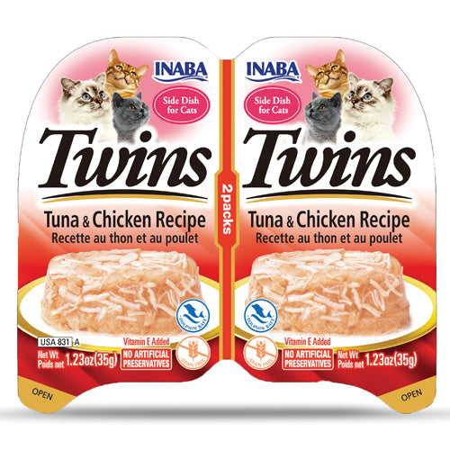 INABA TWINS PACK TUNA AND CHICKEN 2*40gr