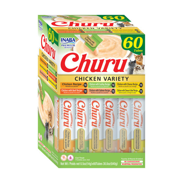 INABA CHURU CRAMY SNACK CHICKEN VARIETY BOX 60*14gr