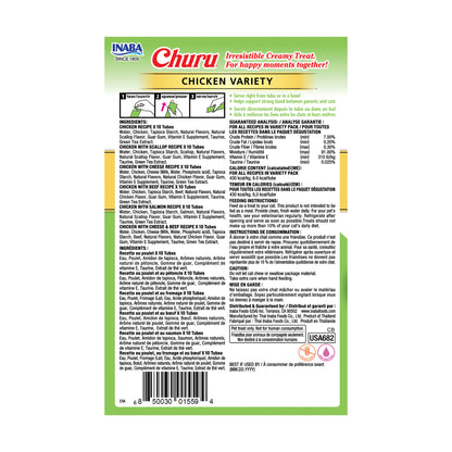 INABA CHURU CRAMY SNACK CHICKEN VARIETY BOX 60*14gr