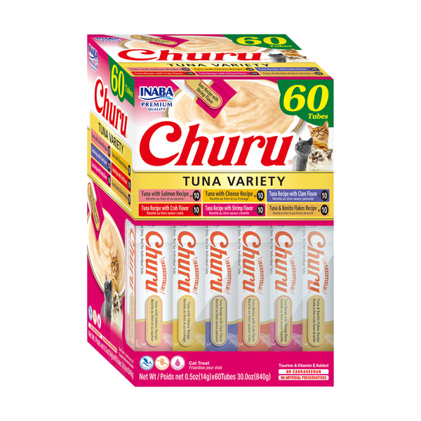 INABA CHURU CRAMY SNACK TUNA VARIETY BOX 60*14gr