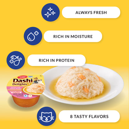 INABA CUP DASHI CHICKEN WITH TUNA & SALMON 70gr