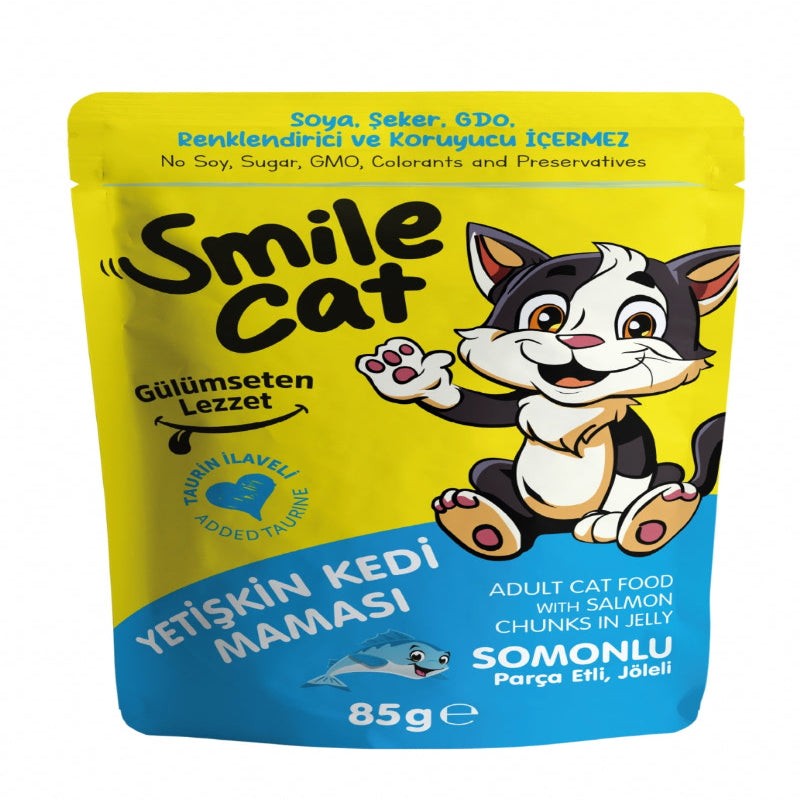 Smile – Pochon pour Chat Adulte – Saumon – 85 g