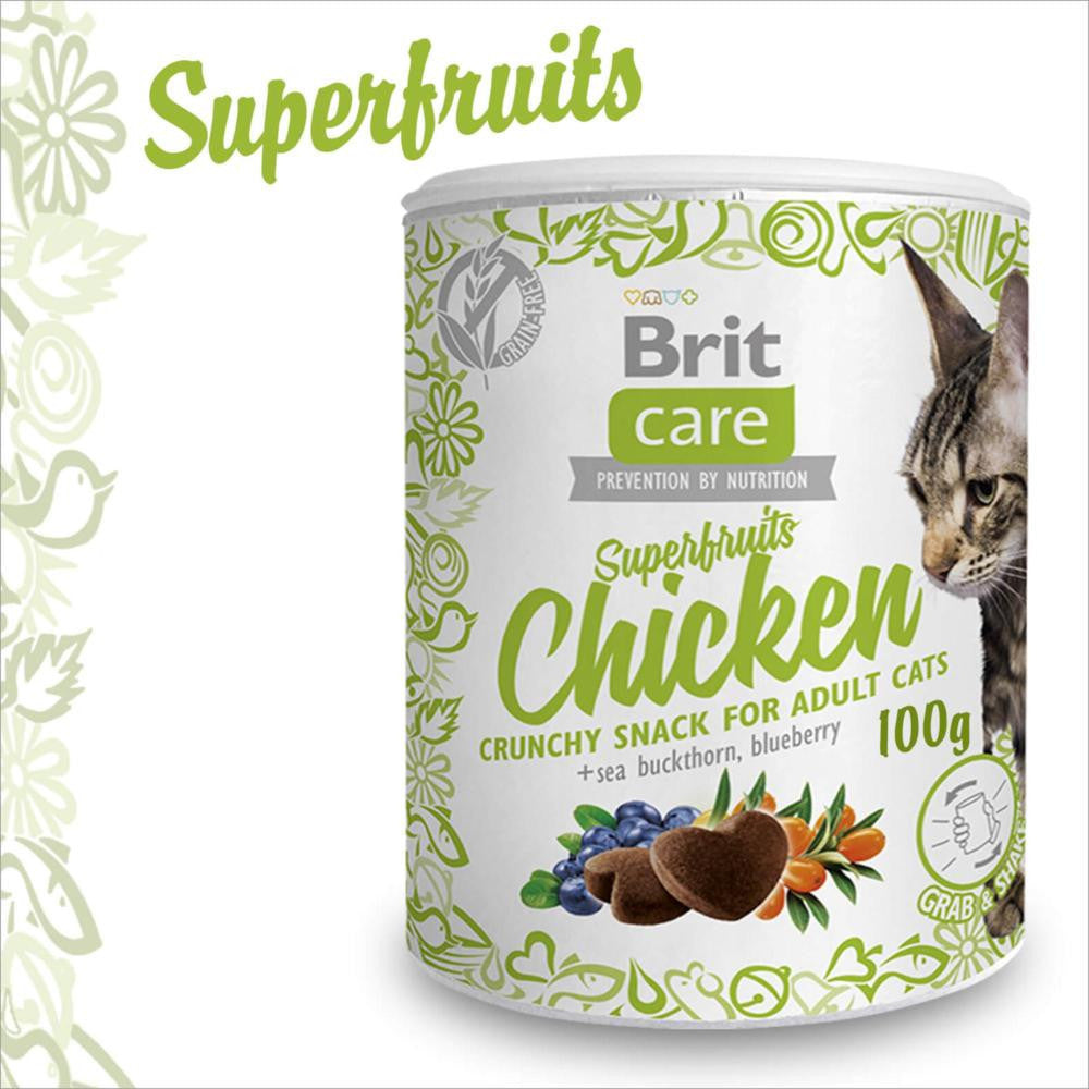 BRIT CARE FRIANDISE SUPERFRUITS 100g ADULTE - poulet