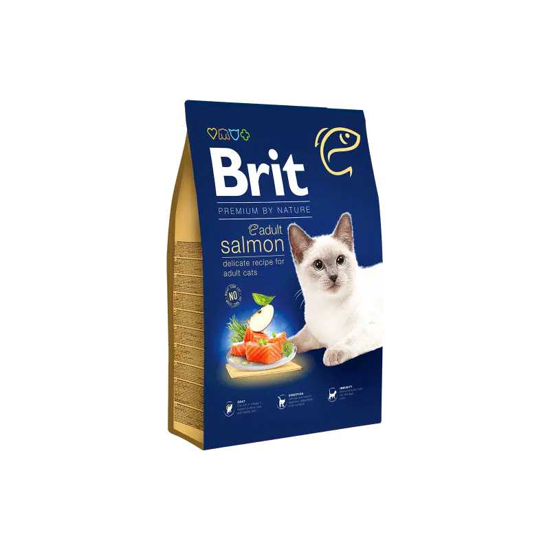 Brit Premium by Nature chat saumon 300gr/1.5kg/8kg