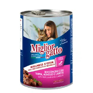 Miglior gatto Trippa/Agnello/carote Sauce 405gr