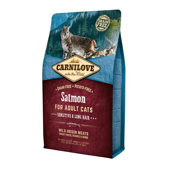 CARNILOVE chat saumon poils long 400gr/2kg