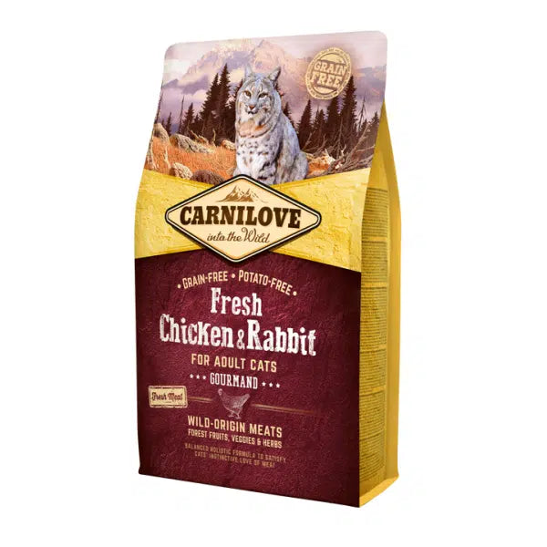 CARNILOVE chat fresh poulet et lapin 400gr/2kg