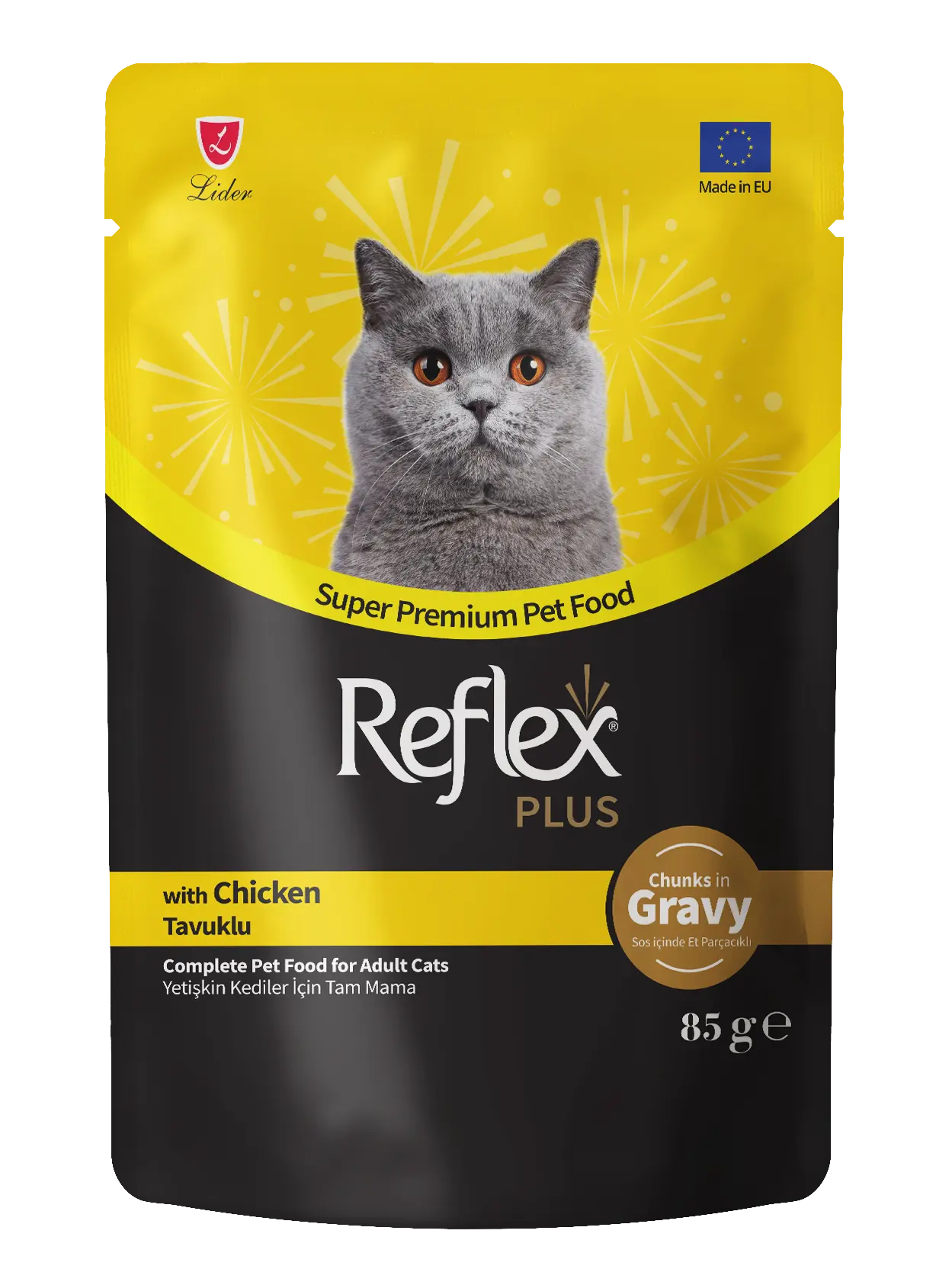 Reflex Plus Pochon Gravy Adult Cat With Chicken - 85gr