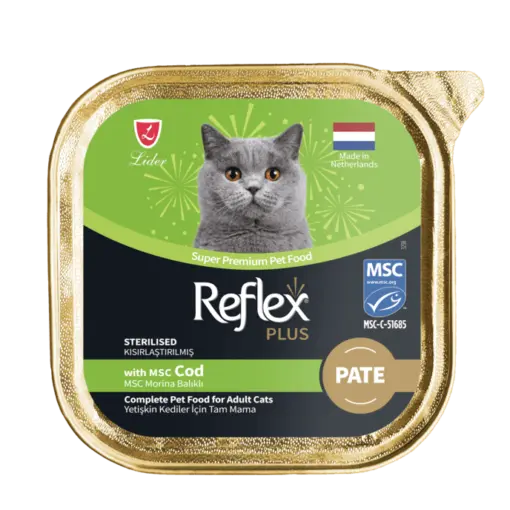 Reflex Plus Barquette Pâté Sterilised Cat With Cod - 85gr