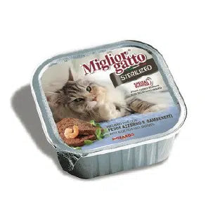 Miglior Gatto Sterilised Barquette poisson & crevette 100gr