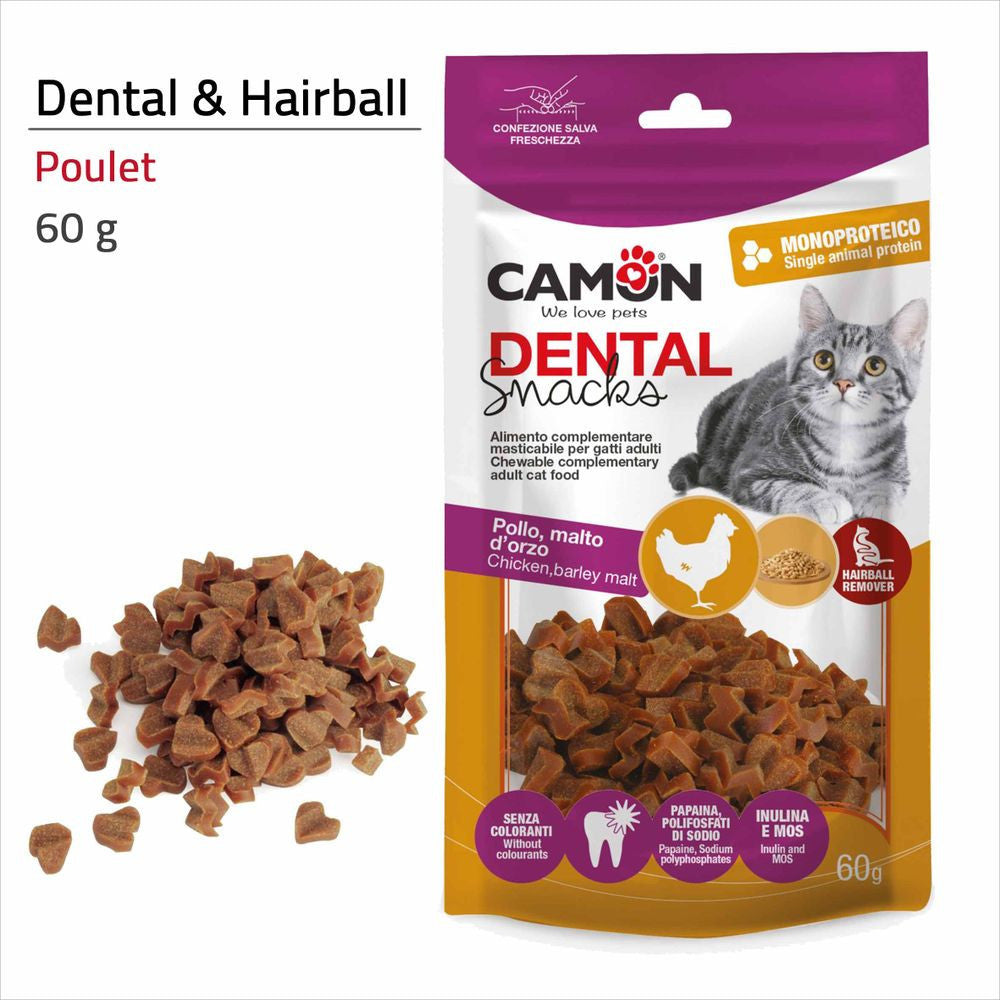 CAMON FRIANDISE CHAT DENTAL & HAIRBALL 0.5cm / 60g - poulet