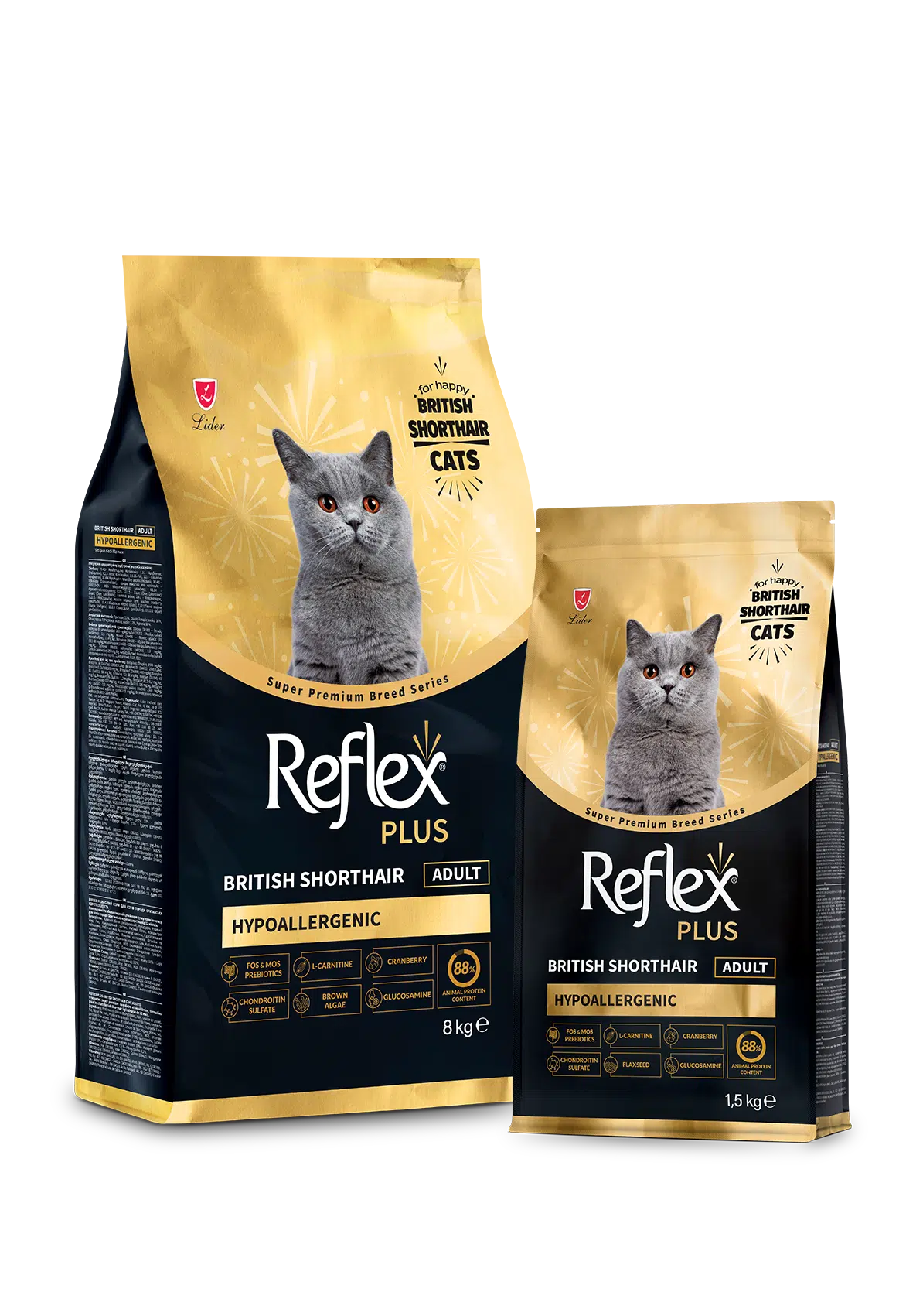 Reflex Plus GOLD Hypoallergenic adult British Shorthair 1.5kg