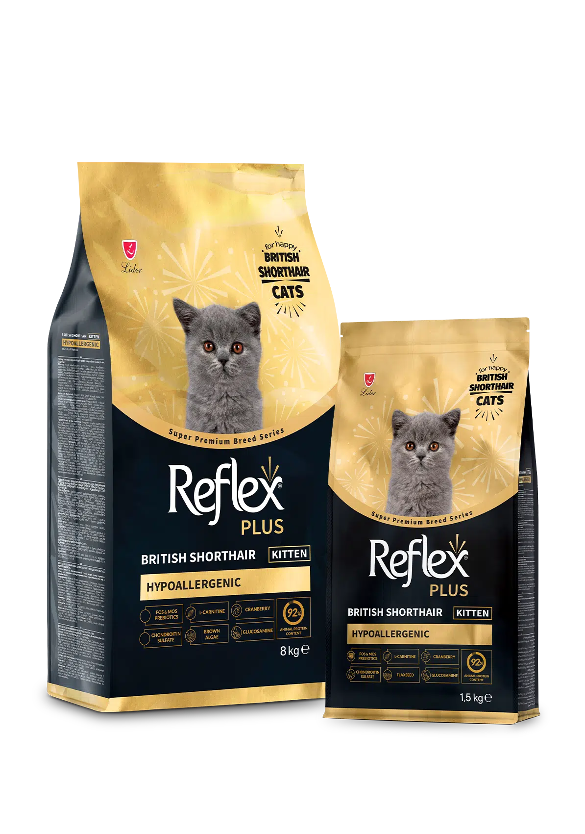 Reflex Plus GOLD Hypoallergenic kitten British Shorthair 1.5kg