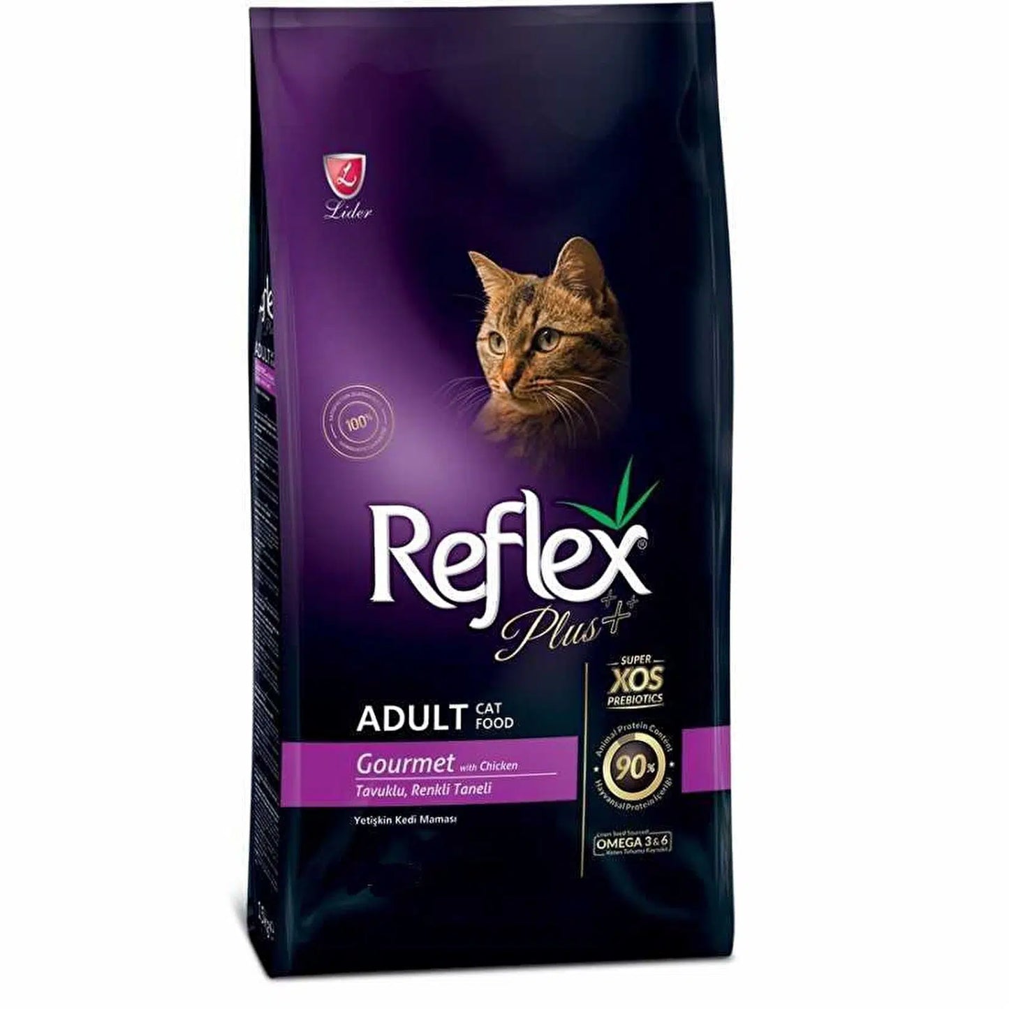 REFLEX PLUS GOURMET adulte chat au poulet 1.5kg/15kg