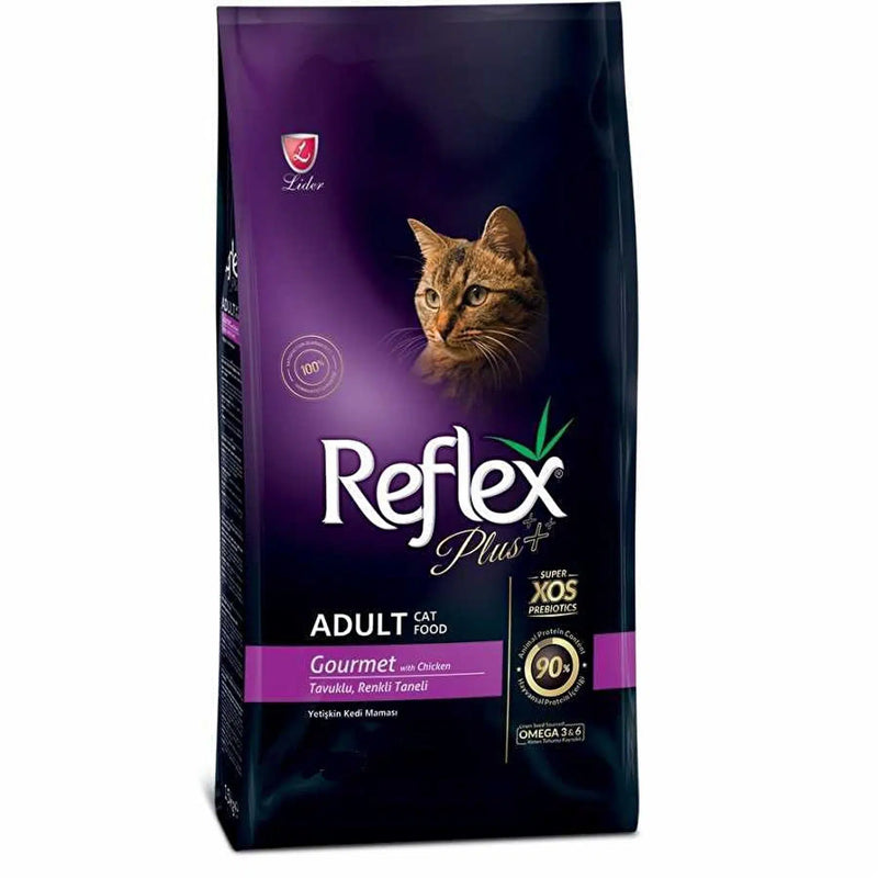 REFLEX PLUS GOURMET adulte chat au poulet 1.5kg/15kg