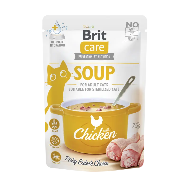 Brit Care Cat Soupe au Poulet 75g