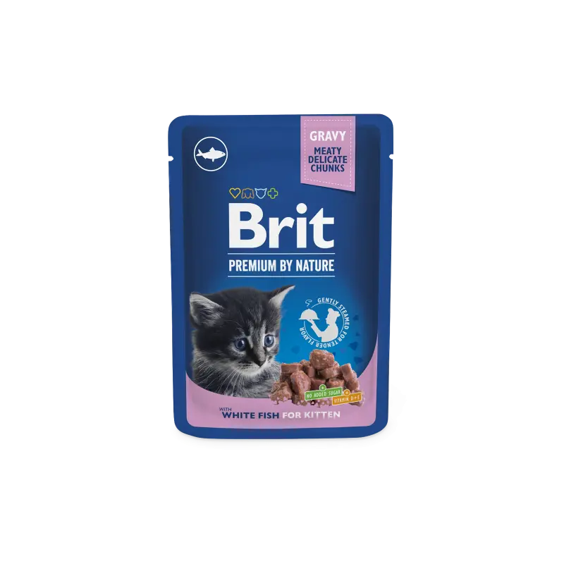 Brit Premium Pochon au Poisson Blanc pour Chaton 100GR