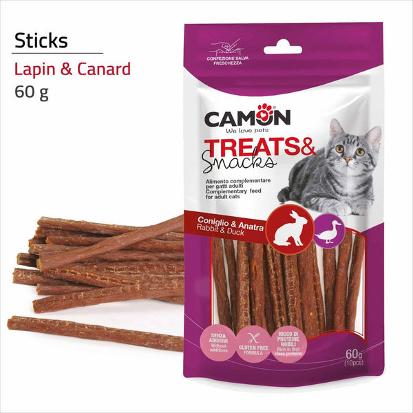 CAMON FRIANDISE CHAT STICKS 10cm / 60g - lapin canard