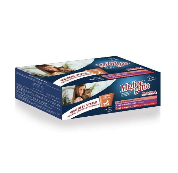 Miglior Gatto pack 100gr 3*2 Manzo/Salmone/Selvaggina