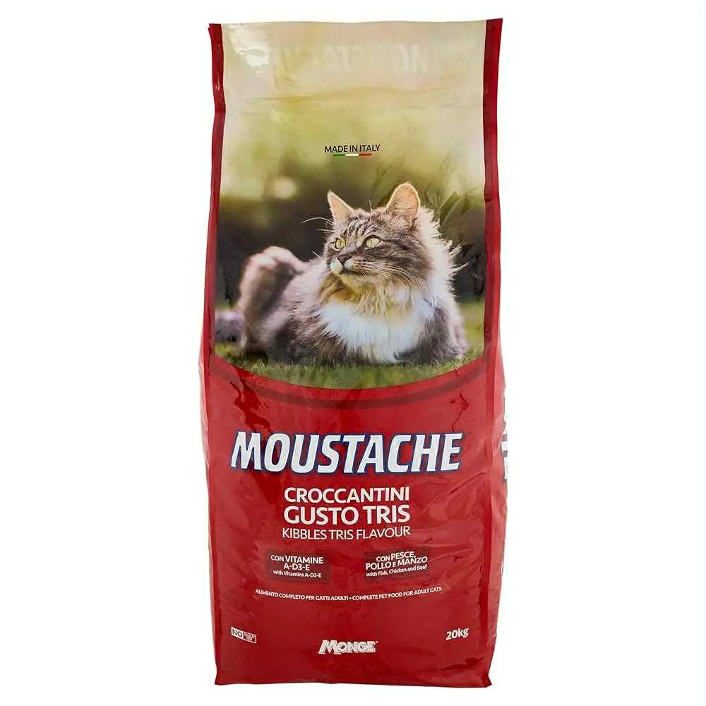 MOUSTACHE CHAT ADULT CHICKEN,FISH AND BOEUF 20Kg